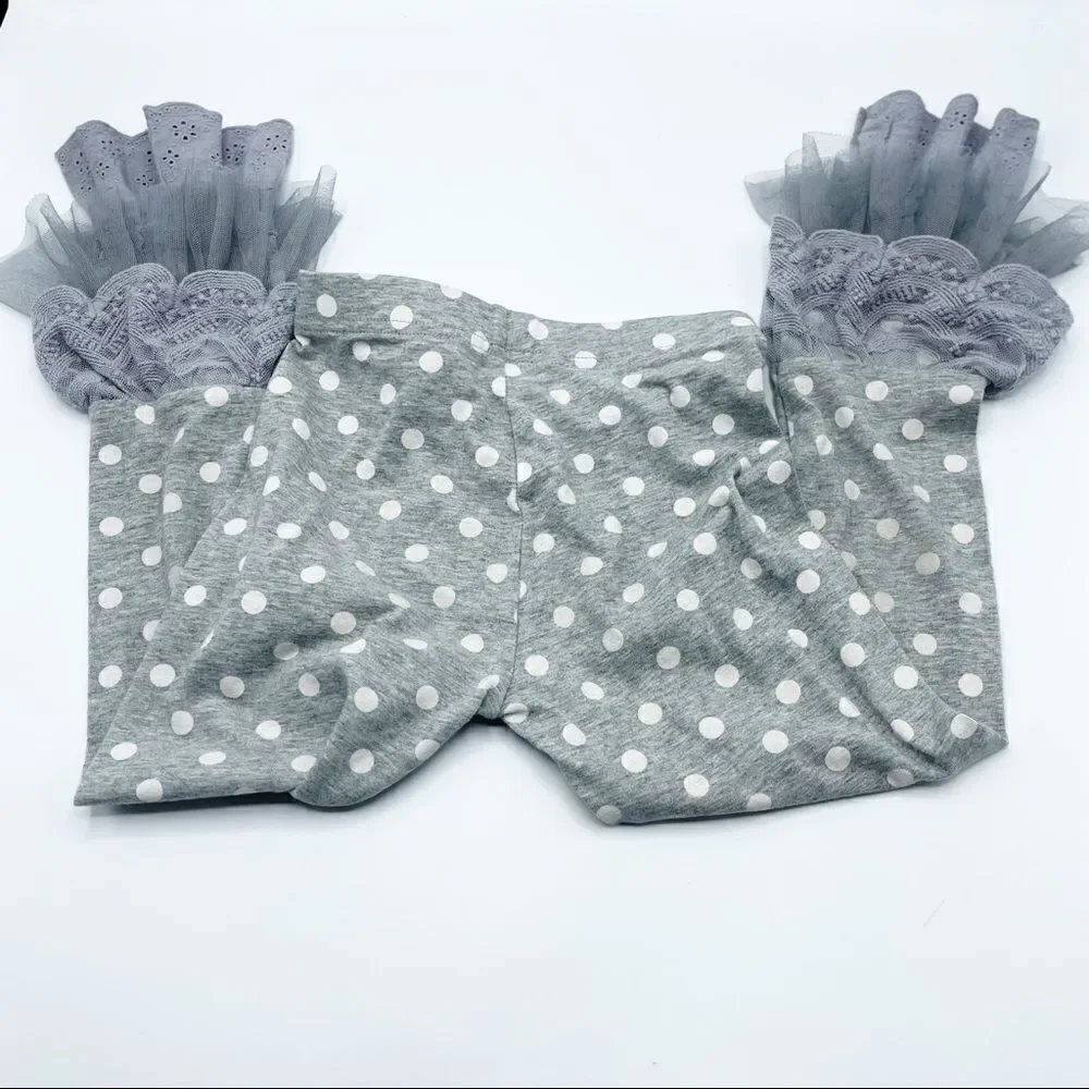 Matilda Jane gray polka dot flare leggings